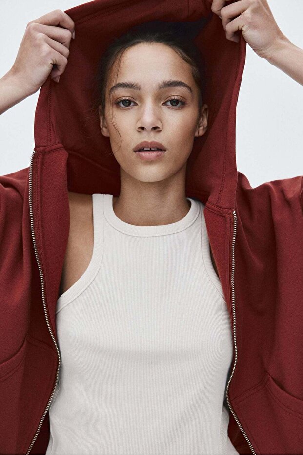Zip-through hoodie