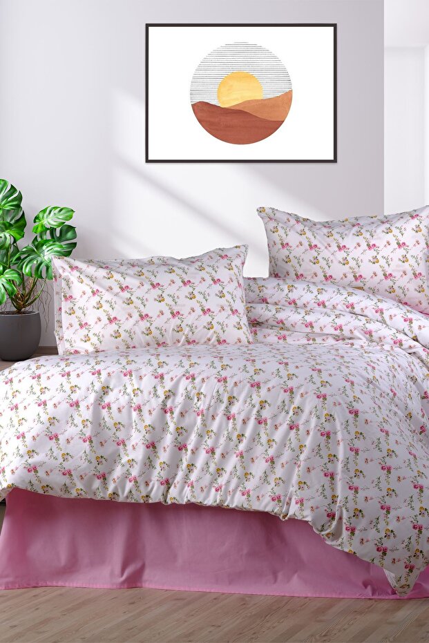 Floral 100% Cotton (No Sheets) Double Duvet Cover Set 200X220 cm