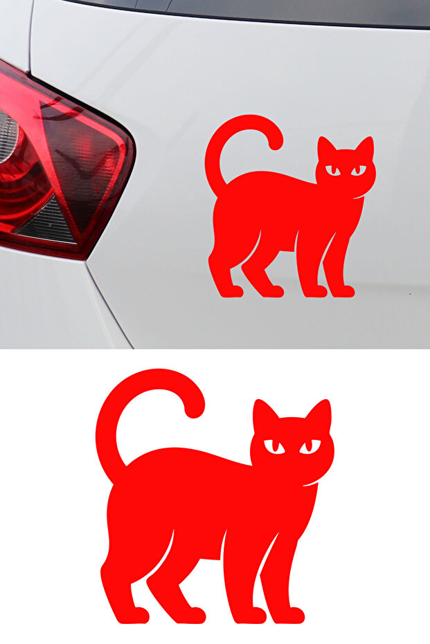 Cat Figured Car Sticker – Car Decoration Sticker - Cute Cat Sticker 14X15Cm