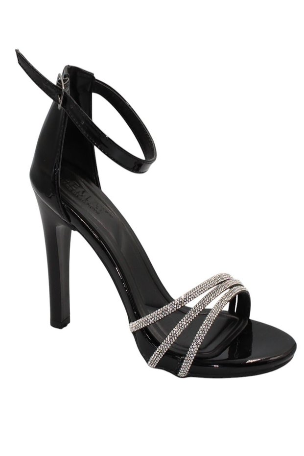Black Women's 10 cm Patent Leather Heeled Shoes