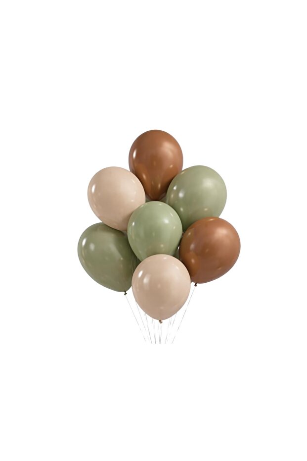 Capybara Concept 10-Piece Balloon Set – Caramel Natural Tone Party Set