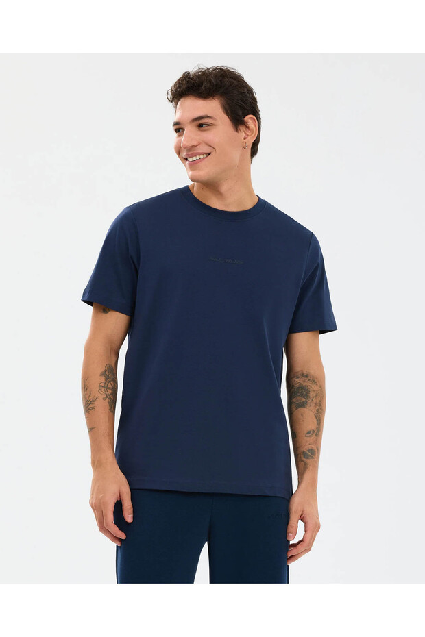 Essential Regular Fit Navy Blue Men's T-Shirt S2510017-0505