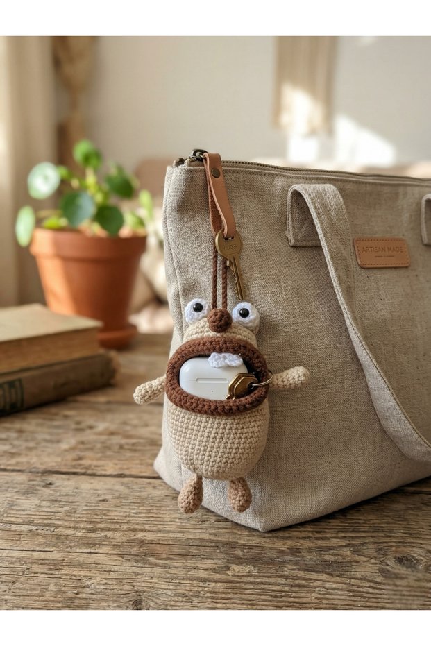 Cotton Koton Handmade AirPods & Key Case – Bag Ornament