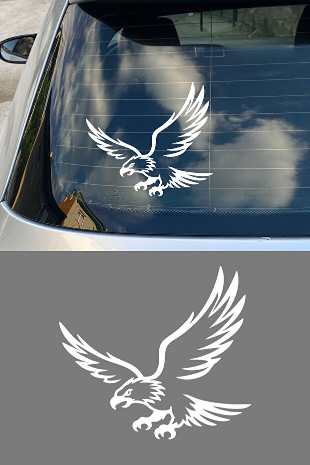 Predatory Eagle Car Sticker - Car Sticker with Eagle Figure 15X14Cm