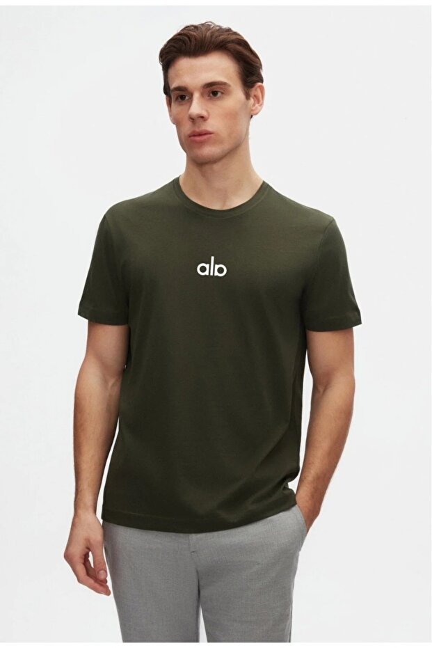 Men's Alo Printed Oversize T-Shirt 100% Cotton | Comfortable Fit Short Sleeve