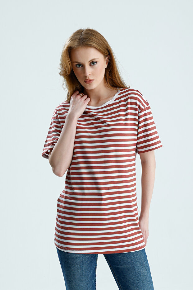 Striped Crew Neck T-Shirt
