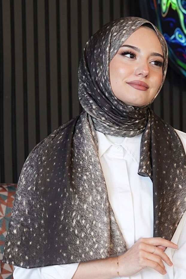 شال من القطن الناعم بنمط الغزال من سيلاين - 1