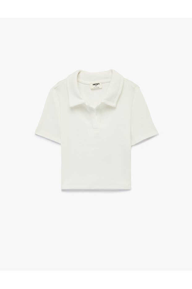 Cotton Short Sleeve Basic Polo Collar T-Shirt