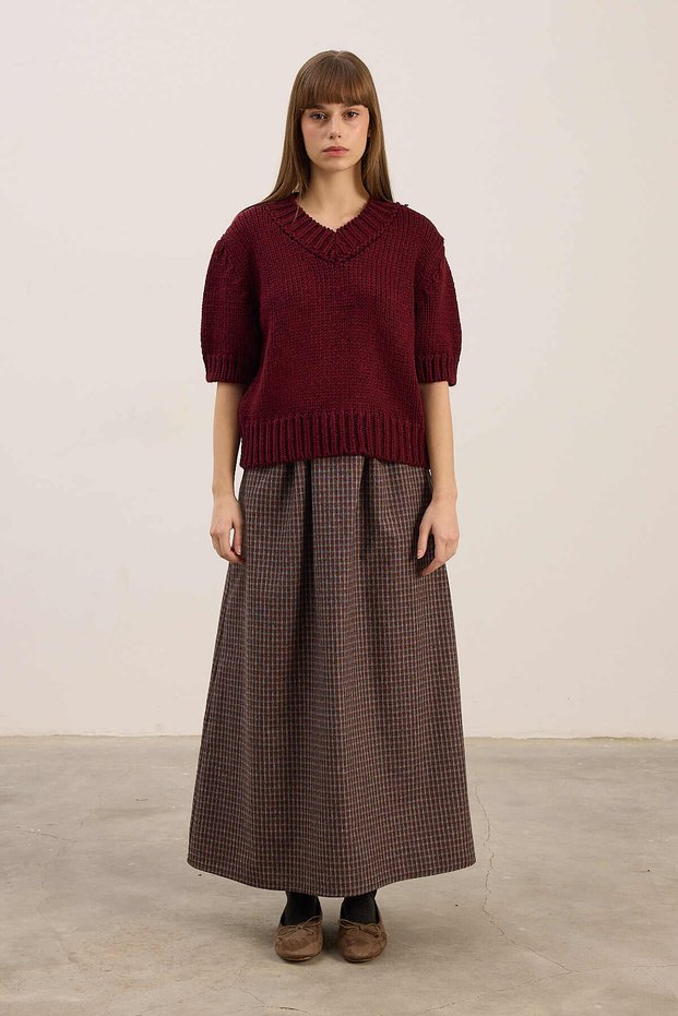 VELVET FALL ekose etek