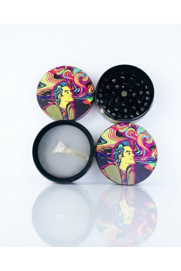 Limited Edition 50mm Grinder Spice Grinder Mill Thick Metal with Pollen Tray 4-Layer Bg-31