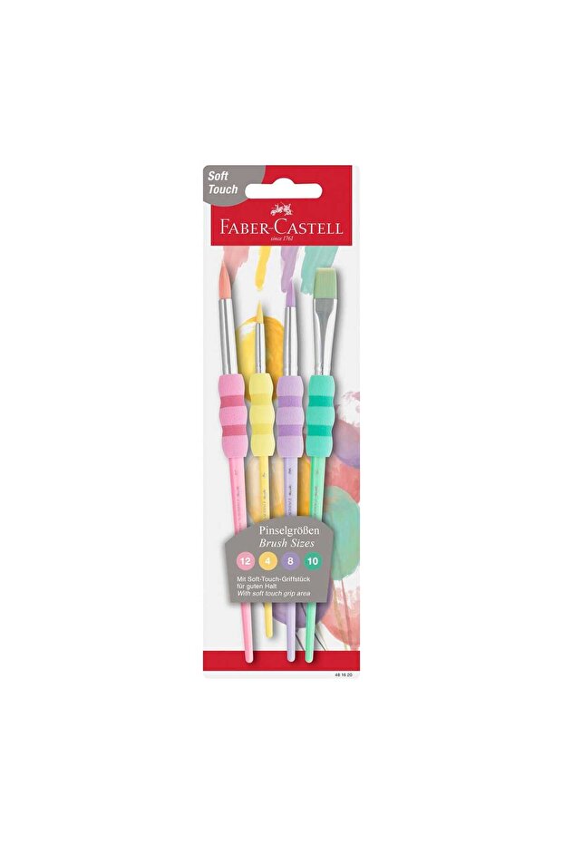 Faber-Castell Grip Paint Brush, 4 Pcs