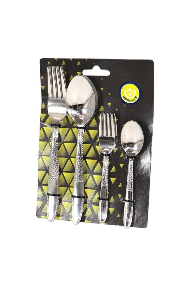 Steel spoons and forks