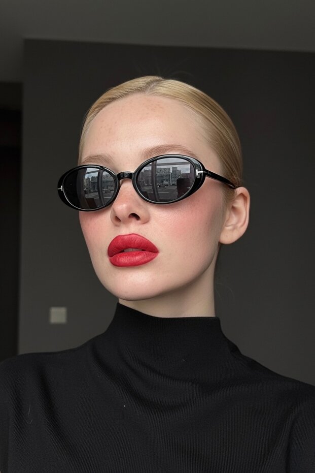 نظارات شمسية نسائية سوداء من سوفين Uv400