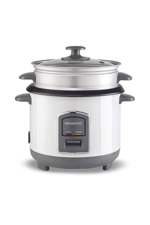 0.6L 2-in-1 Rice Cooker with Steamer Basket, 350W, RCM06000WH