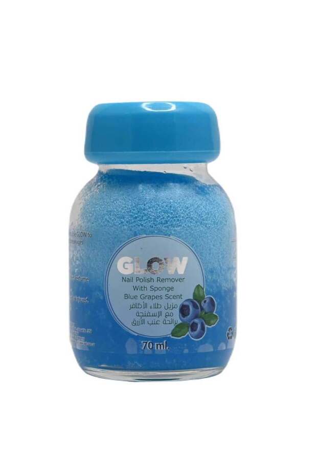Glow Nail Polish Remover with Sponge in Blue Grape Scent 70 ml