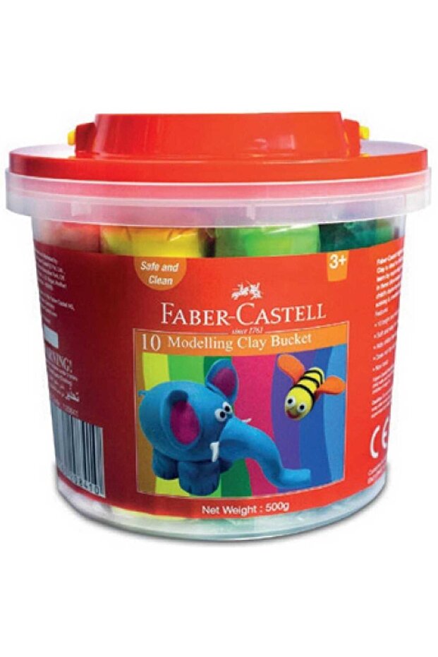 Faber-Castell Modeling Clay Bucket 10Pc