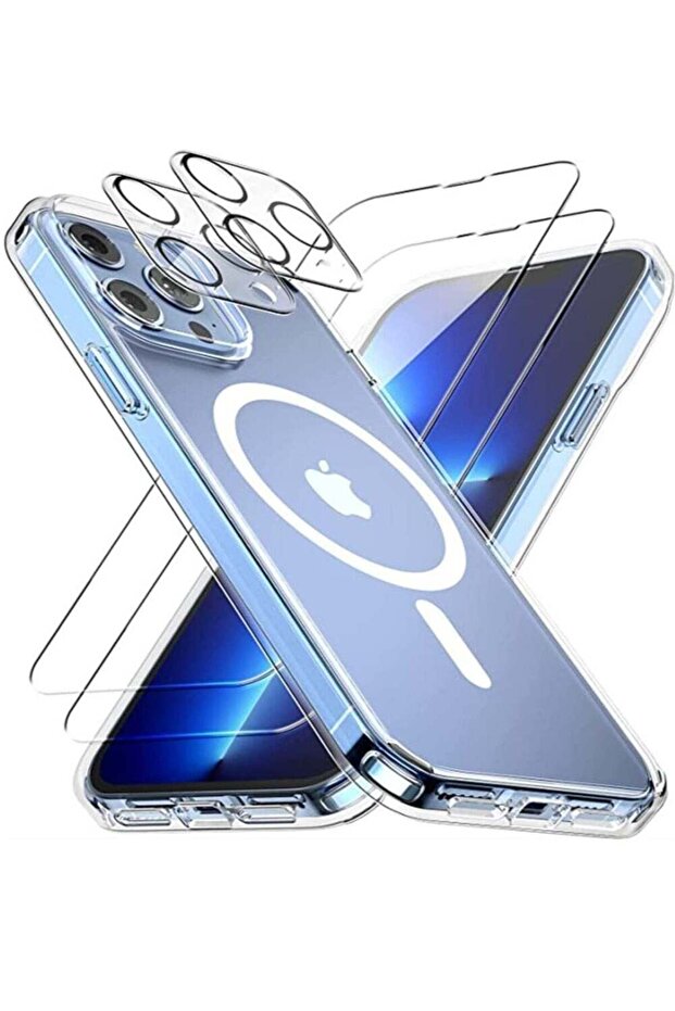[1+2+2] Case for iPhone 14 Pro, with 2 Pcs Tempered Glass Screen Protector + 2 Pcs Camera Lens Prote