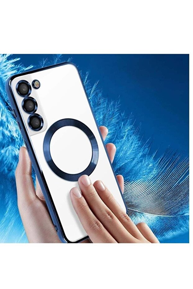 Magnetic Clear Case for Samsung Galaxy S23 Plus with Camera Lens Protector Magsafe Compatible Electr