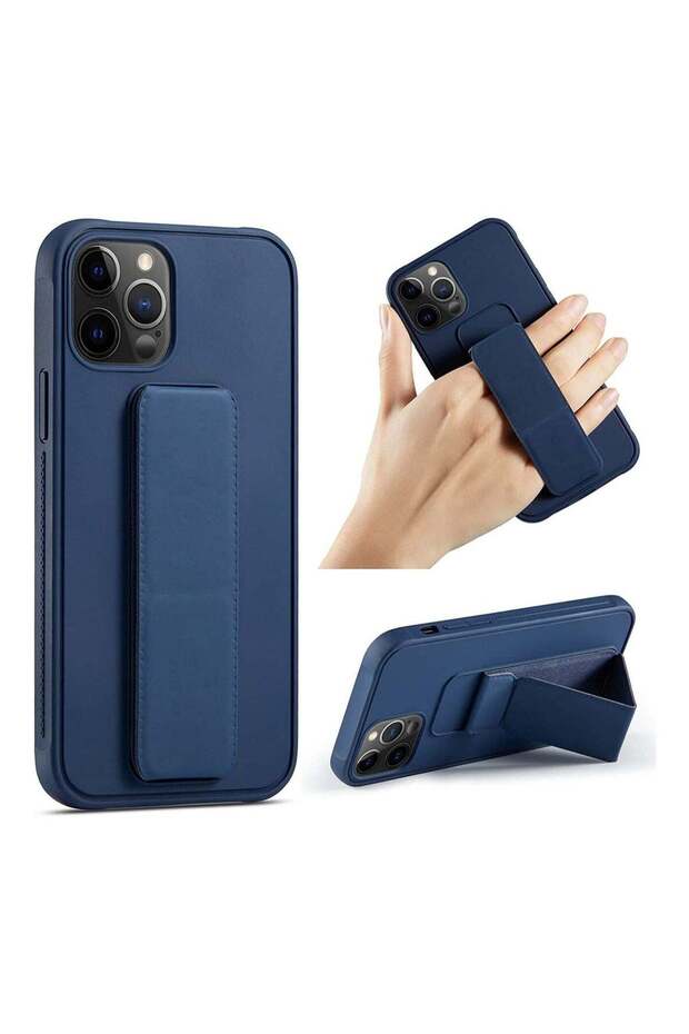iPhone 14 Pro Max Case with Magnetic Stand & Holder, Premium Silicone Hand Strap and Grip and Multi