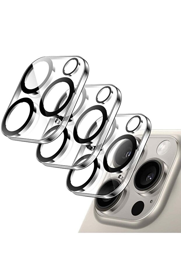 3-Pack Camera Lens Protector for iPhone 16 Pro (6.3-Inch) & iPhone 16 Pro Max (6.9-Inch) – [9H Tempe
