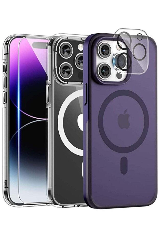 5 in 1 Magnetic Case for iPhone 14 Pro Max [Military Grade Drop Protection] with 2X Screen Protector