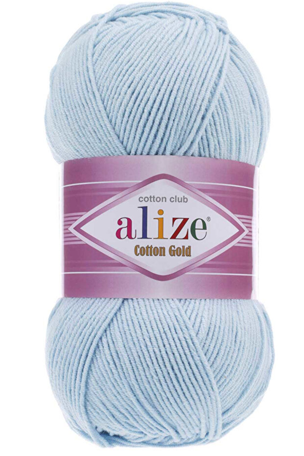 Cotton Gold Cotton Hand Knitting Yarn 513 Crystal Blue 100 Grams 330 Meters