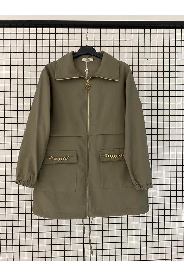 Pocket Chain Detailed Jacket-26Yt515