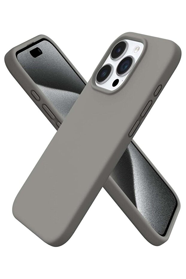 ELTERAZONE Compatible with iPhone 15 Pro Max Case Slim Liquid Silicone 3 Layers Full Covered Soft Ge