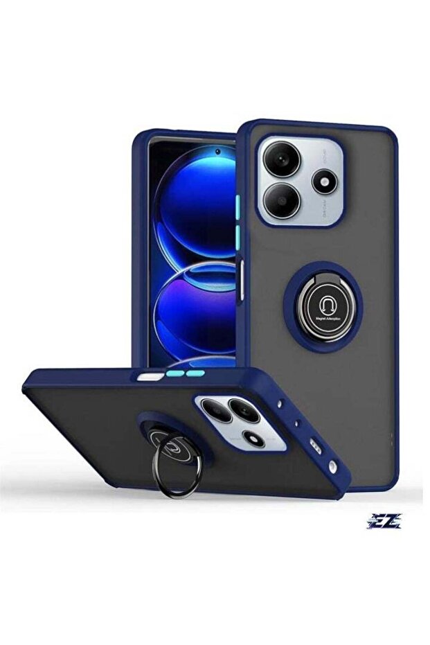 Xiaomi Redmi Note 14 5G Case Cover – Magnetic Car Mount Holder, Rotational Metal Ring Grip, Kickstan