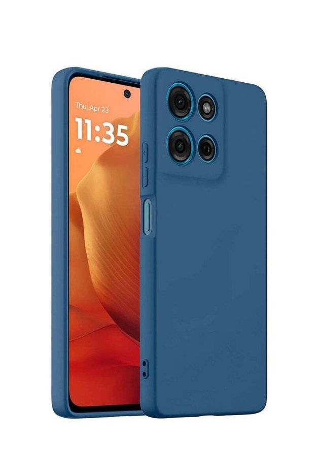 Motorola Moto G15 4G 2025 Premium Soft Liquid Silicone Case Cover – Navy Blue | Shockproof, Slim Fit