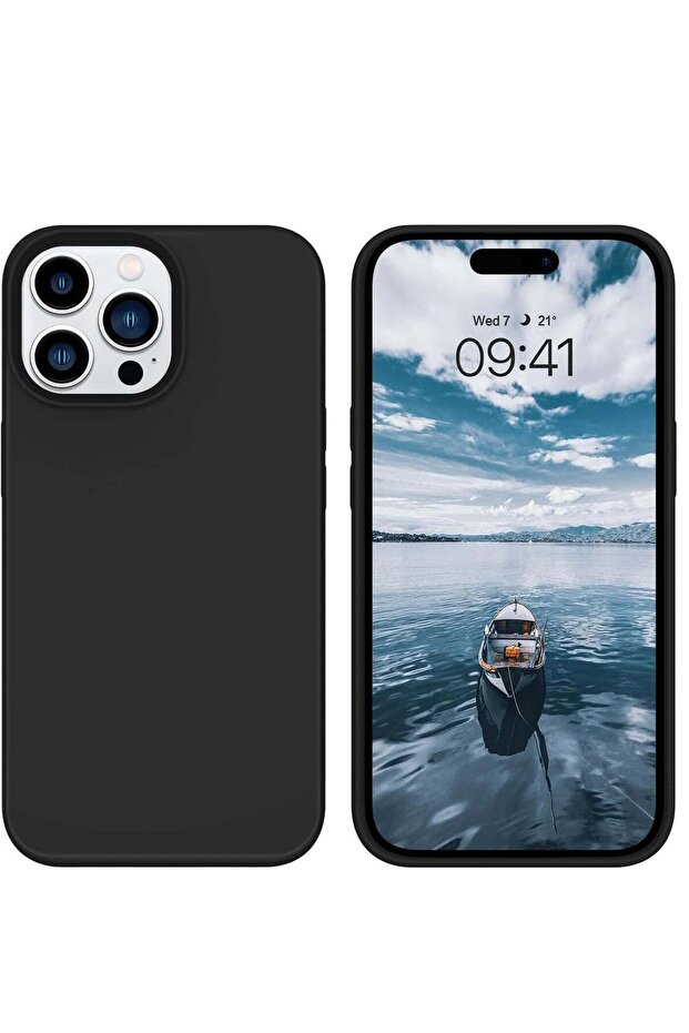 Soft Silicone Rubber Bumper Microfiber Lining Hard Back iPhone 15 Pro Max Back Cover Shockproof Prot