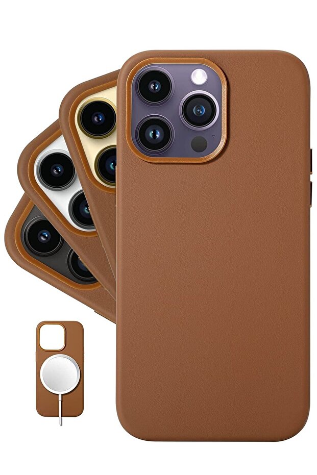 (for iPhone 14 Pro Max) - European Nappa Leather Case - Smoothen and Soften Over Time - Compatible w