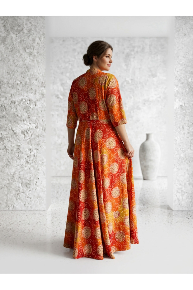 Rochie eleganta din bumbac si matase - 2
