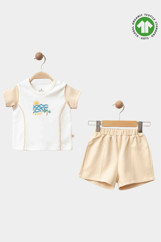 Warm Sand Surf Premium Organic Cotton Baby Set