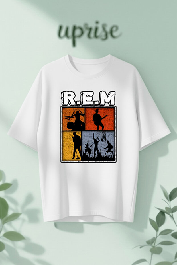 R.E.M Printed Cotton Oversize T-Shirt