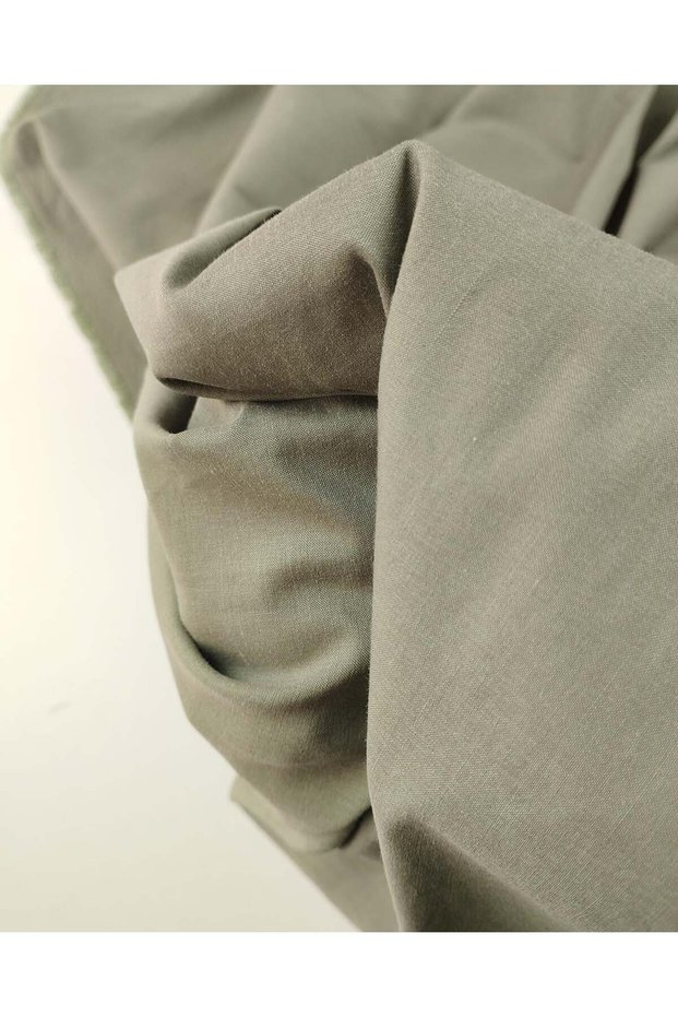 Cagla Green Colored Cotton Synthetic Mixed Fabric 140X115Cm