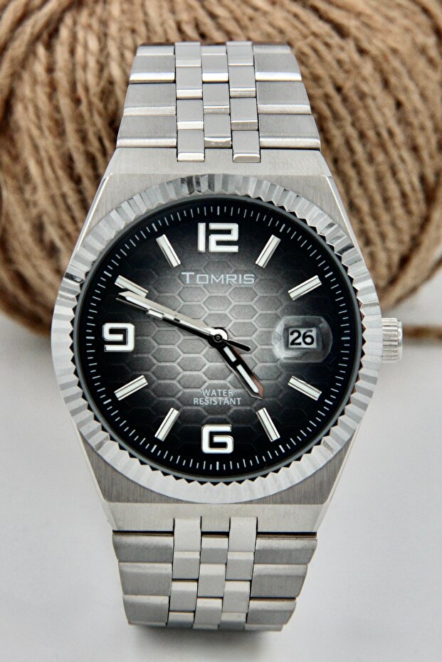 All-Steel Black Men's Wristwatch