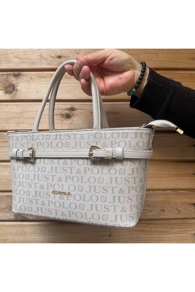 Multi-Compartment Zippered Women's Hand and Shoulder Bag
