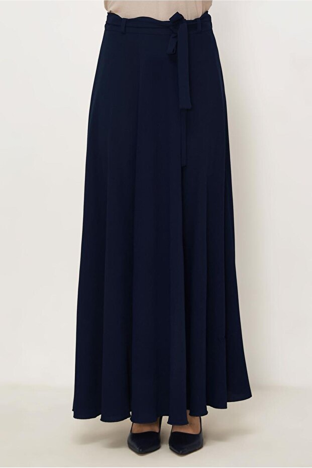 Belted Bell-Sleeved Skirt 60760