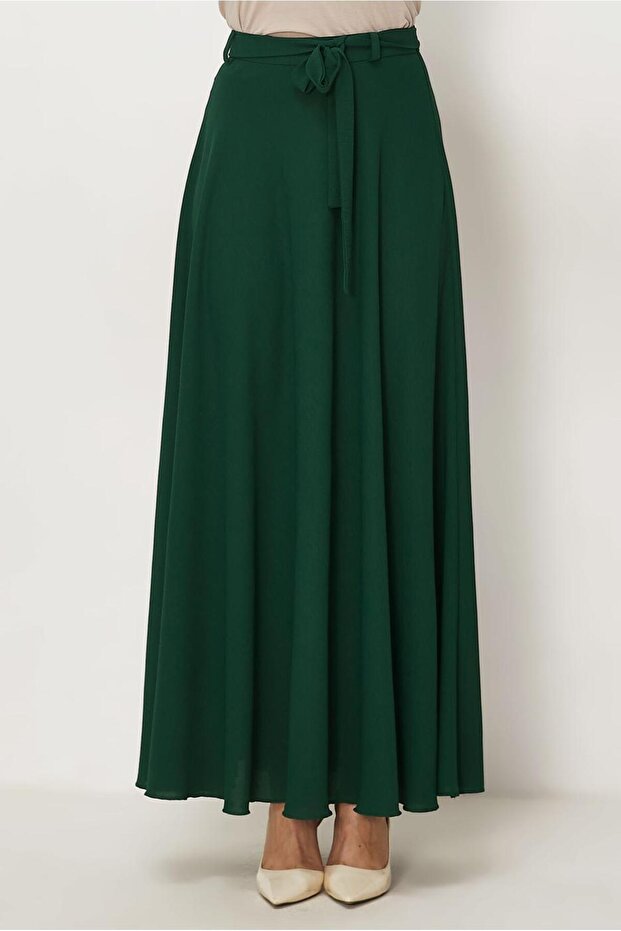Belted Bell-Sleeved Skirt 60760