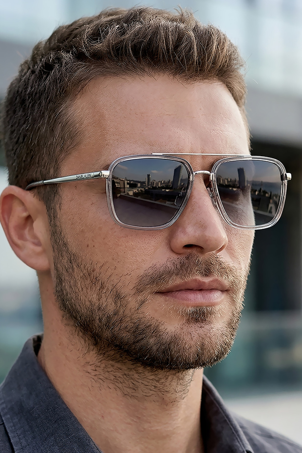 Daniel Klein Polarize - UV400 Korumalı Gümüş Siyah Renk Orijinal Erkek Güneş Gözlüğü 57 Ekartman DKG6289C2