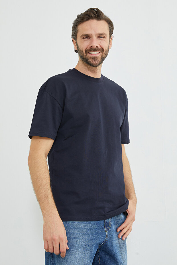Basic Crew Neck Oversize T-Shirt - 2