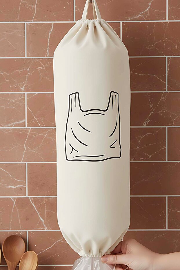 White Hangable Bag Holder & Cloth Bag Organizer