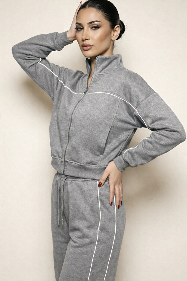 Sevgi̇/Women's Zippered Tracksuit Set