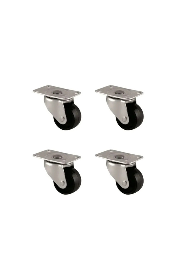 Ball Caster with Spring Loaded Ball - 38mm - Black Hks234 - 4 Pieces