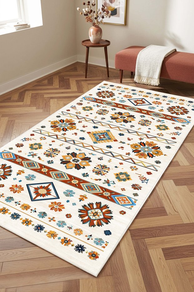 Machine Washable Non-Slip Base Stain-Resistant Digital Living Room Carpet Kitchen Carpet Rug and Runner