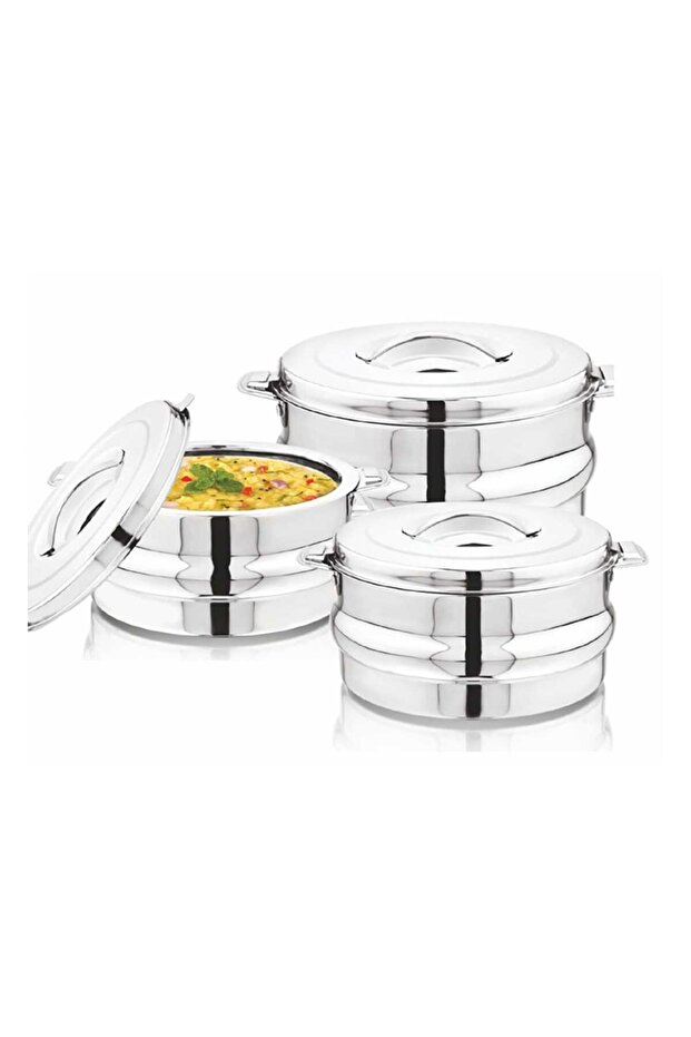 Stainless Steel Casserole, 3 pcs