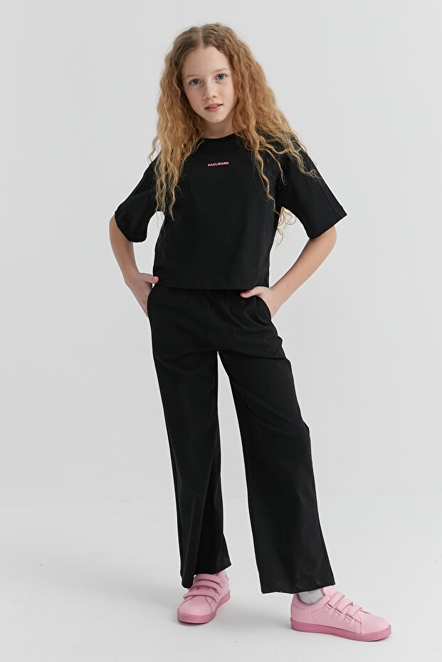 Girl's Elastic Waist Sweat Bottoms