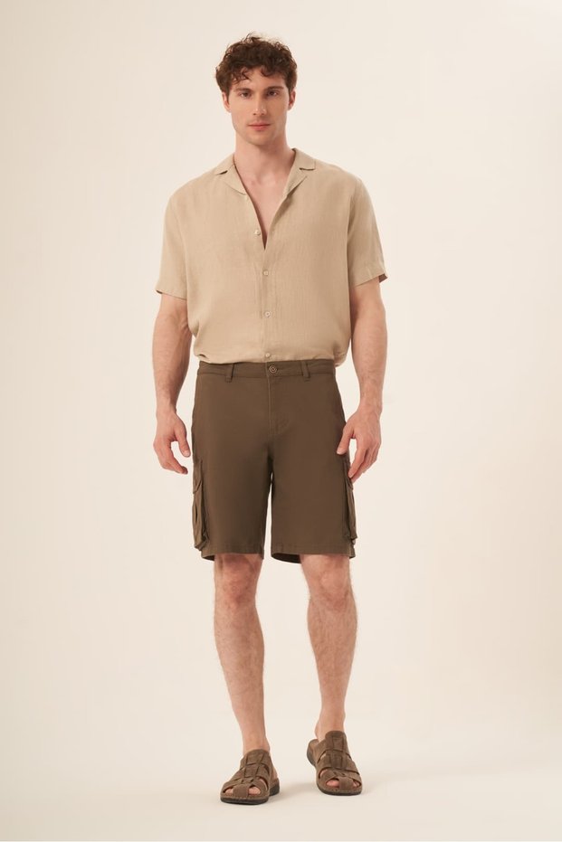 Men's Cotton Pocket Shorts Khaki