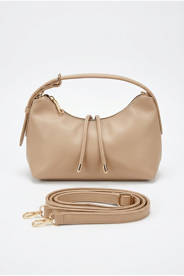 Women's Mink Color Hand and Shoulder Bag with Adjustable Strap for Daily Use Stylish Hand and Shoulder Bag